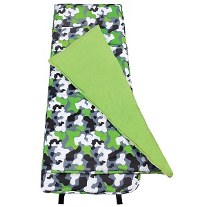 Wildkin Camouflage Kid's Nap Mat Green - Nap Pad with Blanket.